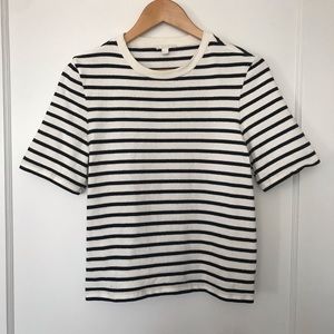 COS stripped boxy cut mid weight shirt sz S